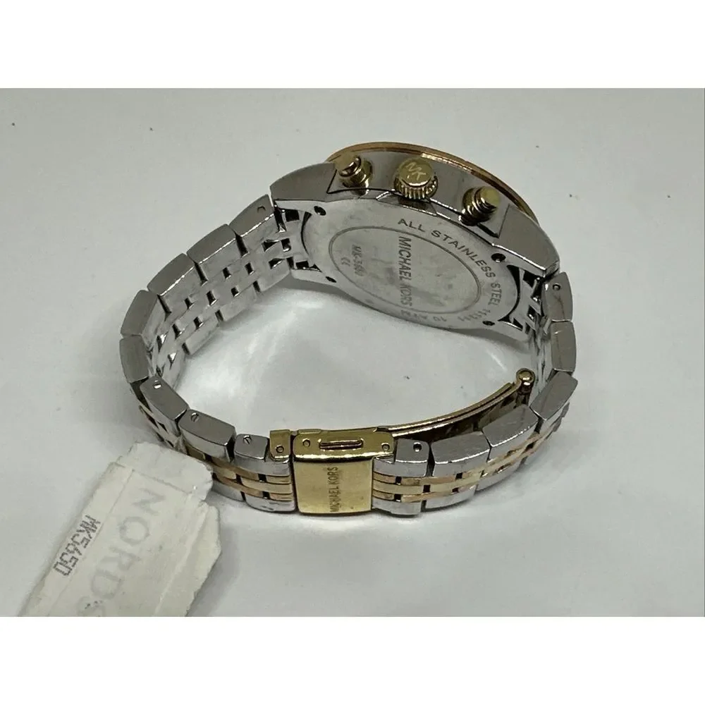 Michael Kors Ritz MK5650 Women Tri-Tone Stainless Steel Analog Dial Watch NUL55